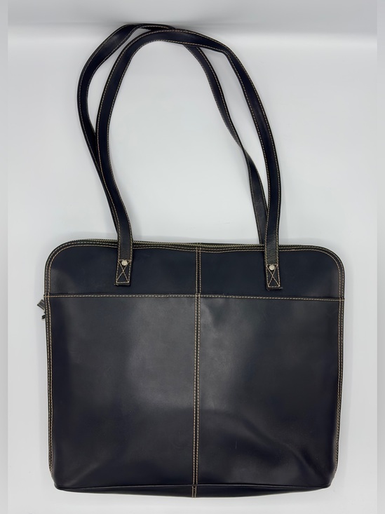 Wilsons Leather Handbags - Wilsons Leather Pelle Studio Black Leather Laptop Tote Bag